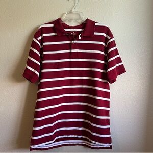L.L. Bean Short Sleeve Striped Polo Shirt Men’s Medium 100% Cotton
